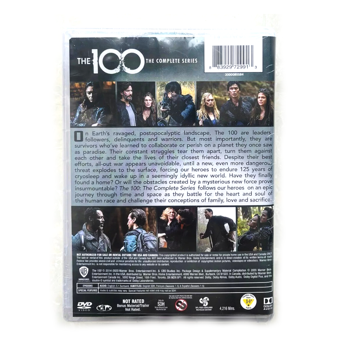 The 100: The Complete Series (Seasons 1-7, 24 Discs) DVD Box Set - Post-Apocalyptic Sci-Fi Collection