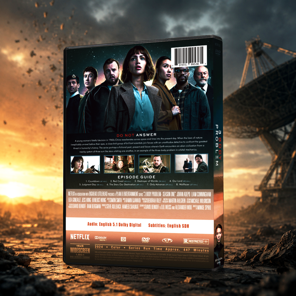 3 Body Problem Season 1 DVD Box Set | Complete First Season | 3 Disc DVD Collection | Sci-Fi TV Series