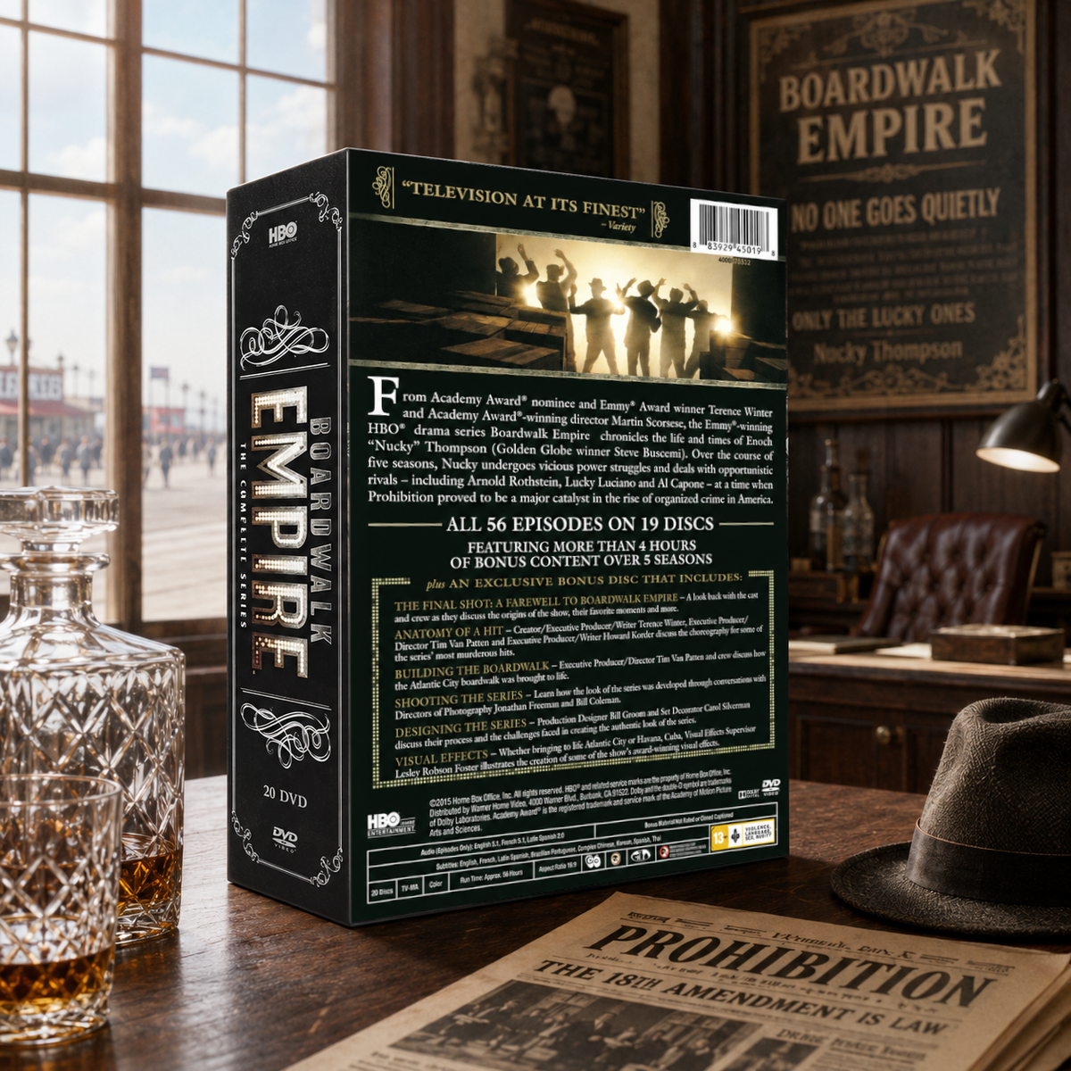 Boardwalk Empire Complete Series Seasons 1-5 DVD Box Set (20 Disc Collection) | HBO Crime Drama Collection