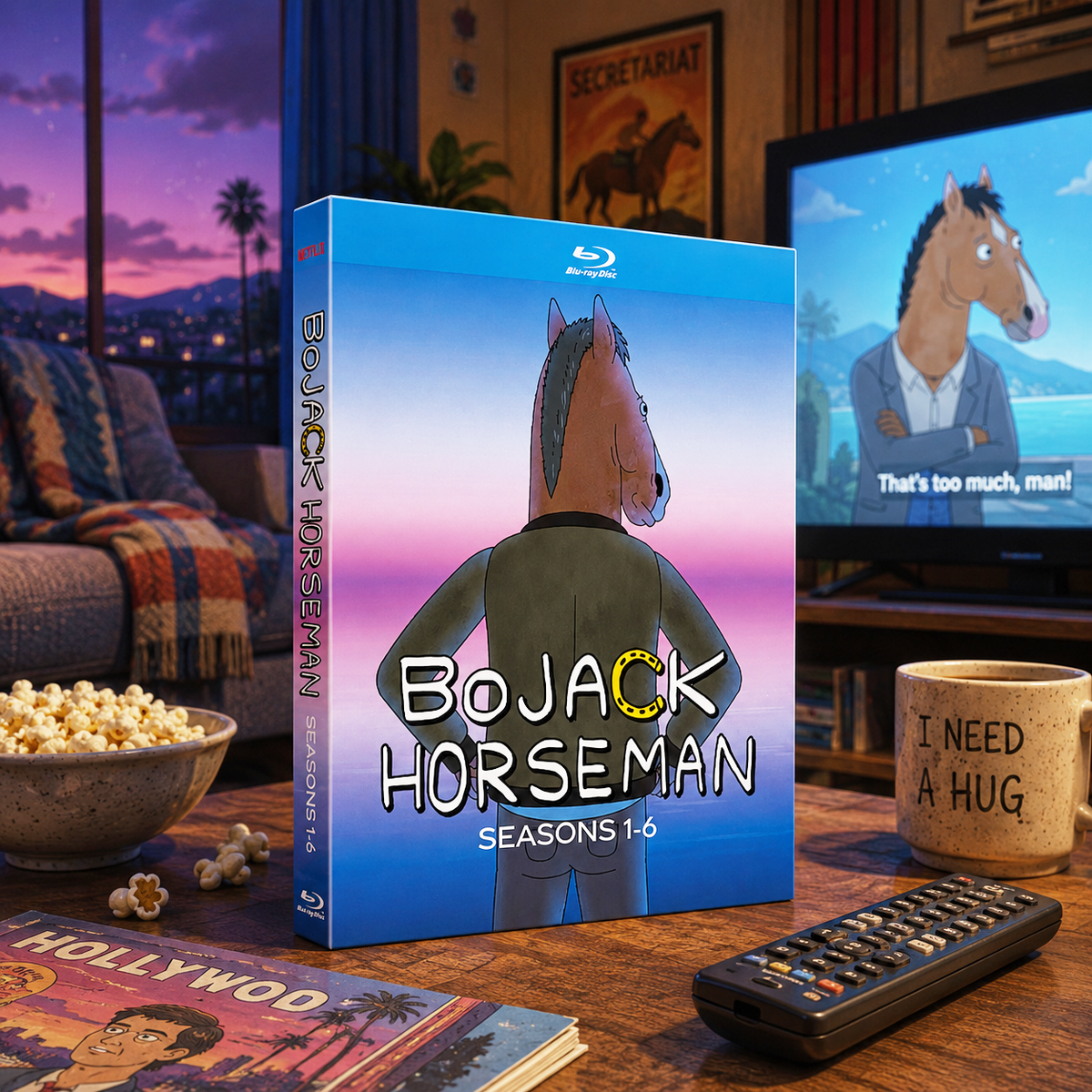BoJack Horseman Complete Series Blu-ray Box Set - Seasons 1-6 Collection - TV Comedy Animation Collector's Edition