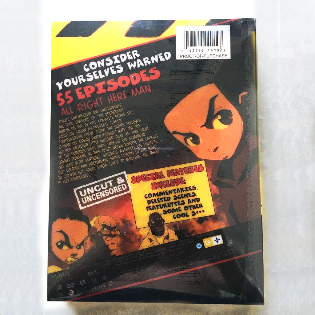 The Boondocks Complete Uncensored Series DVD Box Set Sealed - 4 Seasons Collection - Adult Swim Animated Comedy - 11 DVD Set