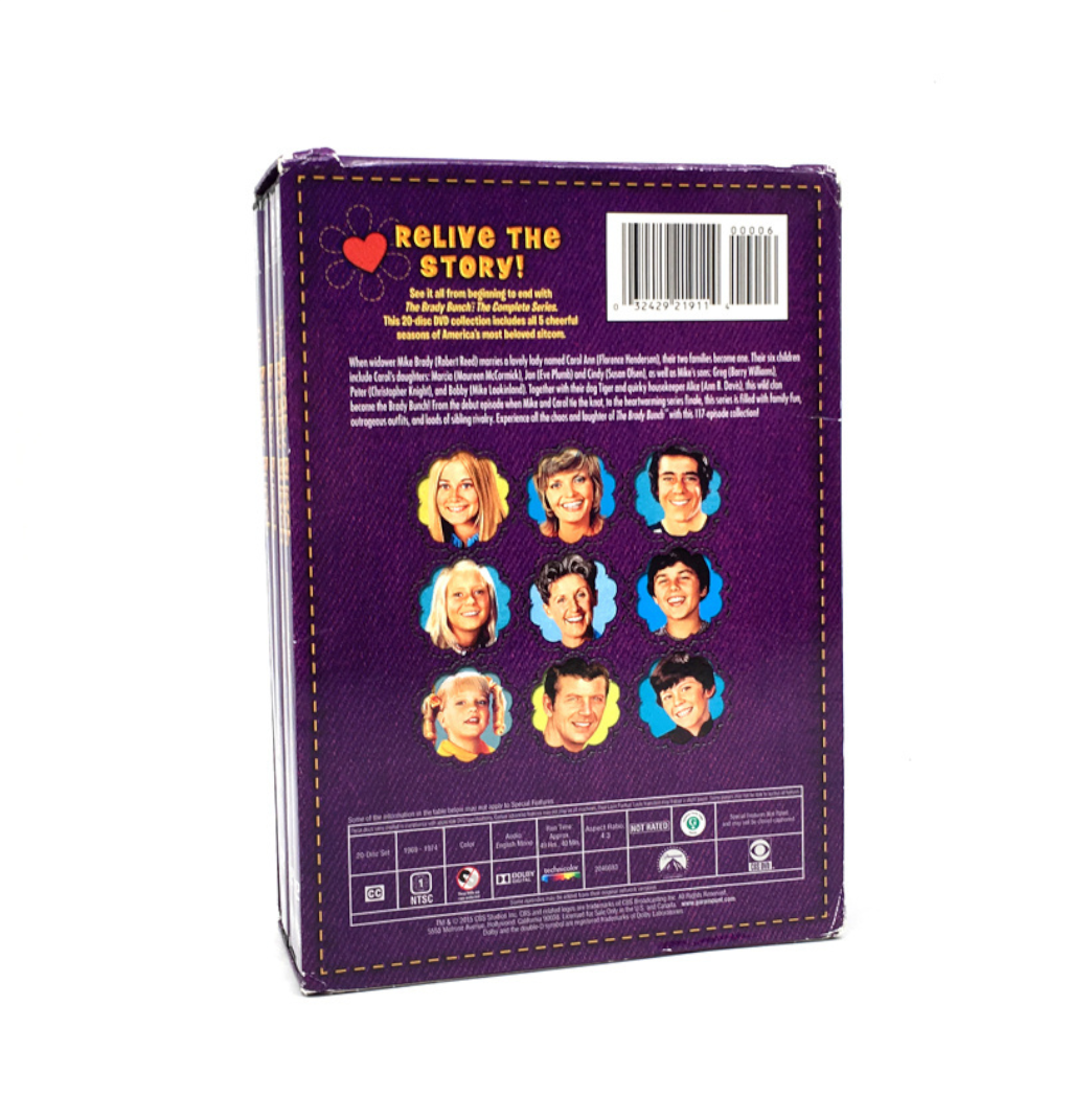 The Brady Bunch Complete Series DVD Box Set, Seasons 1-5, 20 Disc Classic TV Collection, Retro 70s TV Gift