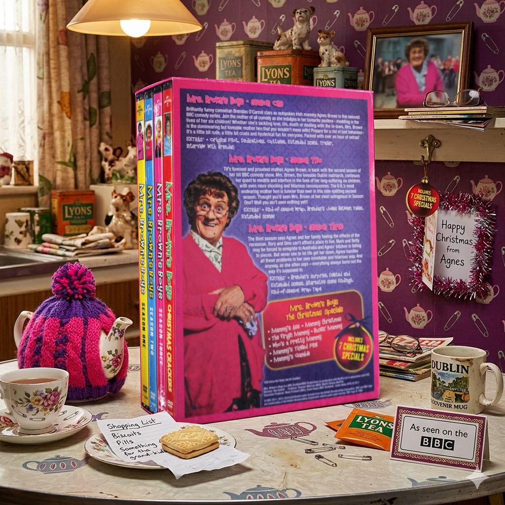 Mrs Brown's Boys Complete Series DVD, Seasons 1-3 Box Set, 8 Disc Irish Comedy TV Collection, British Sitcom, Comedy Gift