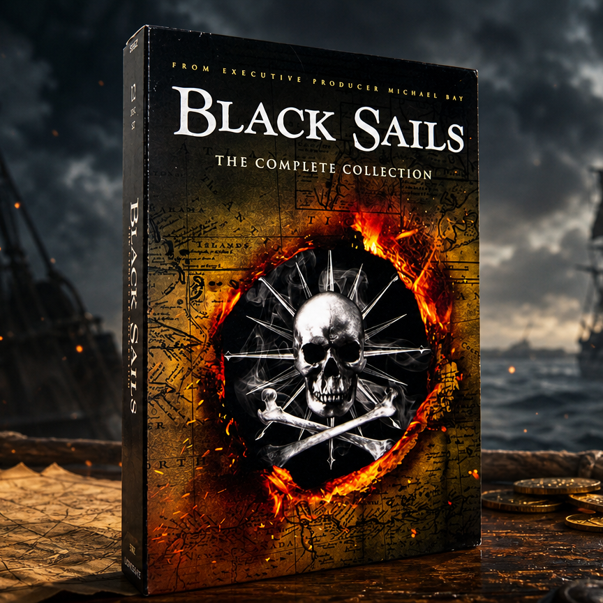 Black Sails Complete Series Seasons 1 - 4 DVD Box Set (12 Disc Collection) | Pirate Adventure Drama Collection