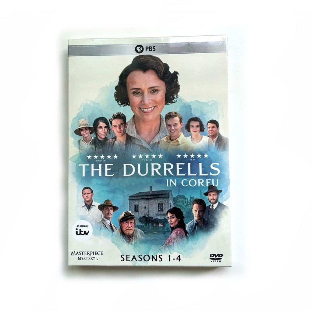 The Durrells in Corfu Complete Series DVD, Seasons 1-4 Box Set, 8 Disc British TV Drama, Period Comedy, PBS Collection