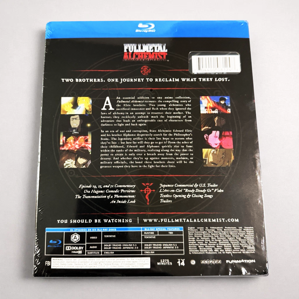 Fullmetal Alchemist Complete Series Blu-ray Box Set - 51 Episodes Anime Collection – Anime Gift for Fans