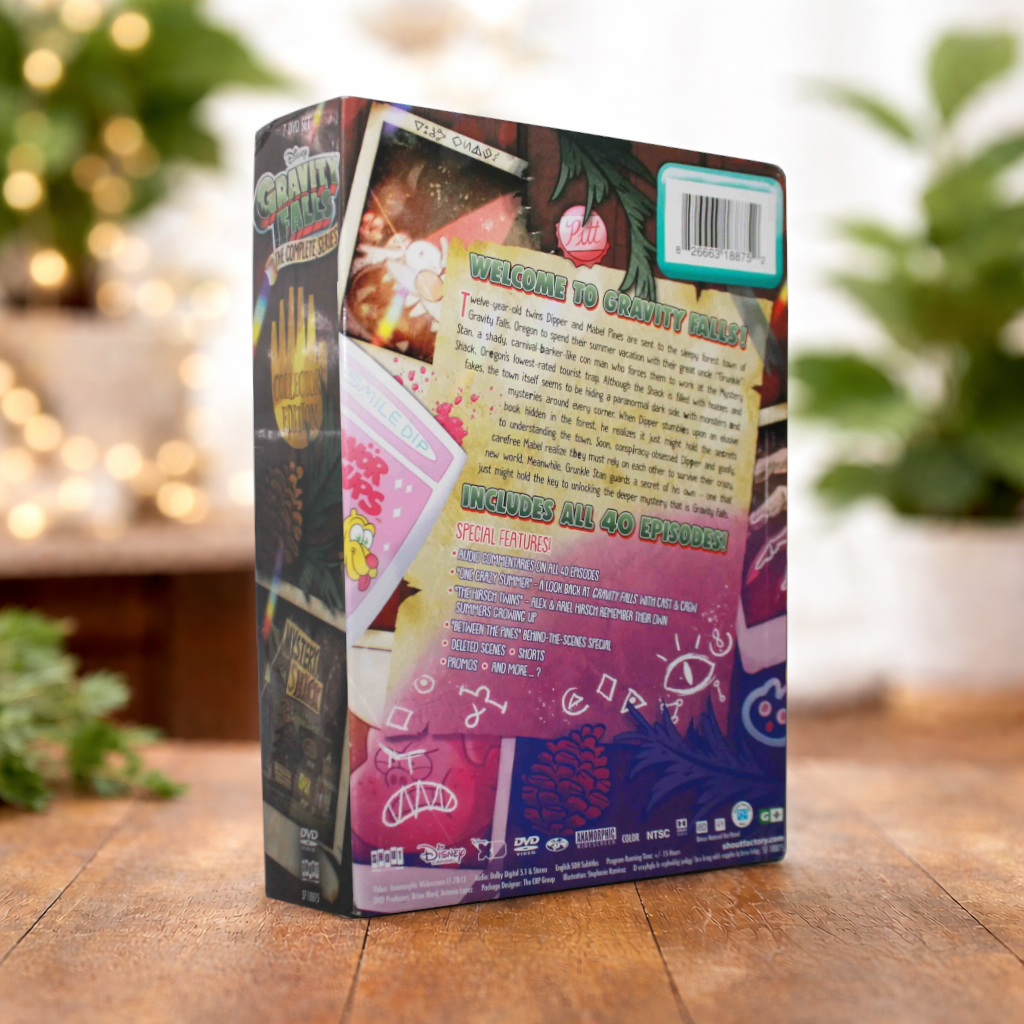Gravity Falls Complete Series DVD Box Set – Seasons 1-2 Full Collection – 40 Episodes Animated Mystery Adventure TV Show