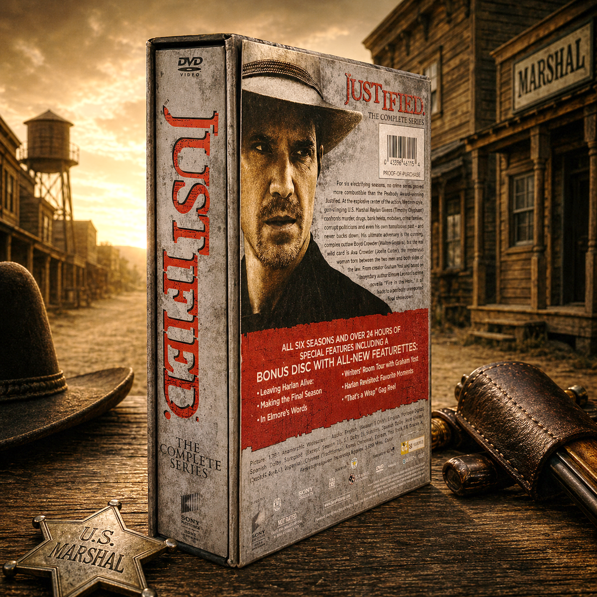 Justified Complete Series DVD Box Set | Seasons 1 - 6 | 19 Disc Collection | Timothy Olyphant | Brand New Sealed