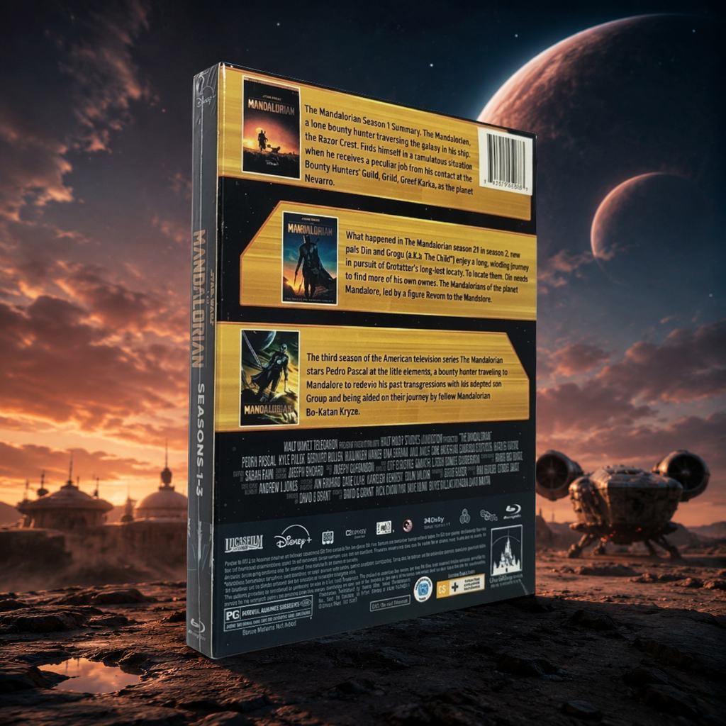 Star Wars Mandalorian Complete Seasons 1–3 Blu-ray Box Set, 3-Disc Star Wars Collection