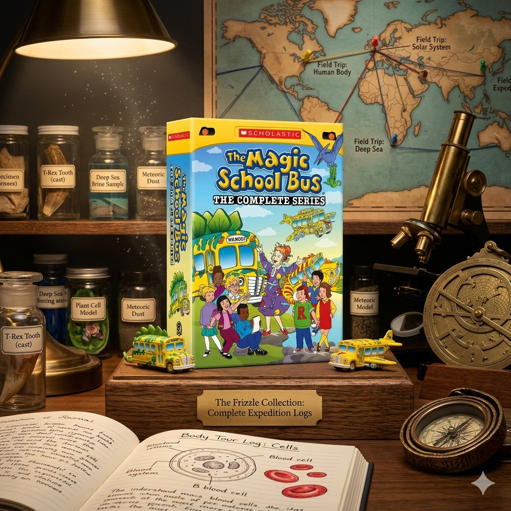 The Magic School Bus Complete Series DVD, 8 Disc Box Set, Classic Kids TV, Educational Science Cartoon, 90s Nostalgia Gift
