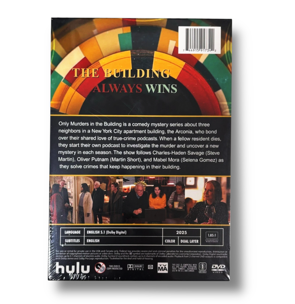 Only Murders in the Building Complete Seasons 1 - 5 DVD Box Set - Full Series Collection - Mystery Comedy TV Show Gift