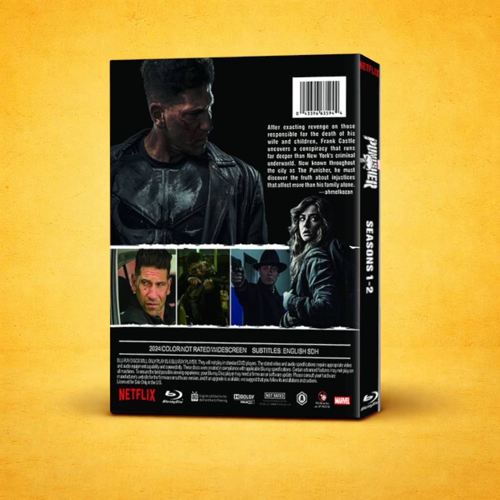 Marvel The Punisher Complete Series Blu-ray Box Set (Seasons 1–2) | Action TV Series | Gift for Him | Collector Edition | Frank Castle