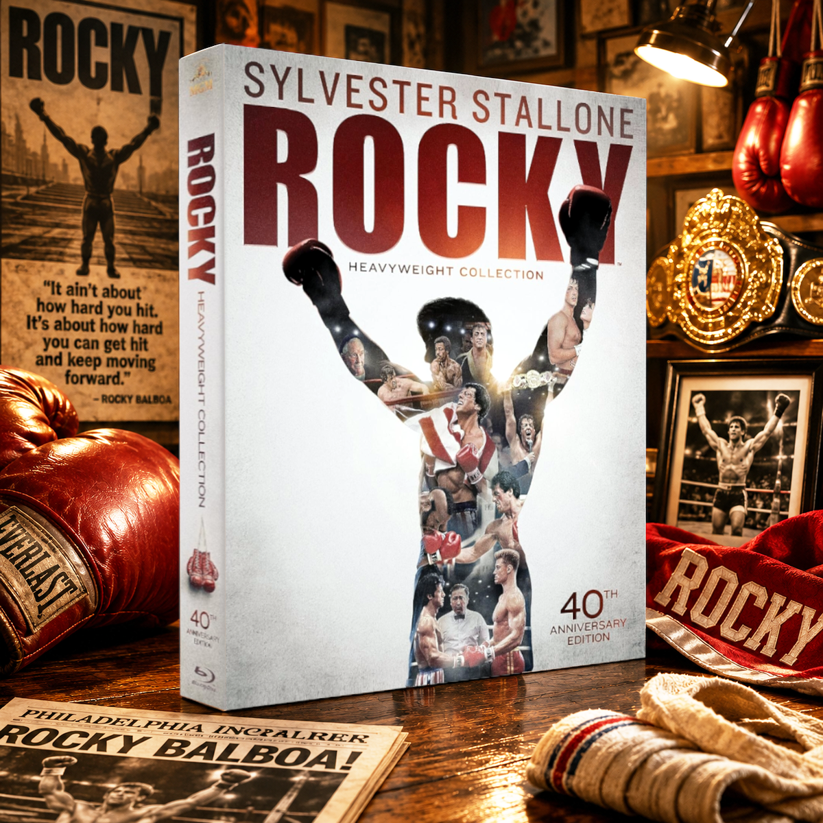 Rocky Heavyweight Collection Blu-ray Box Set | Complete Rocky Movie Collection | 6 Bluray Disc Set | Sylvester Stallone