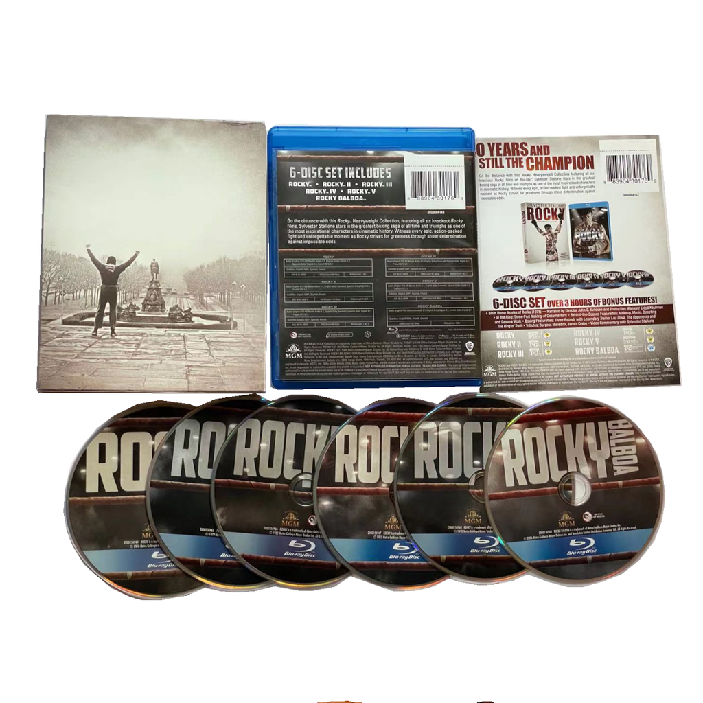 Rocky Heavyweight Collection Blu-ray Box Set | Complete Rocky Movie Collection | 6 Bluray Disc Set | Sylvester Stallone