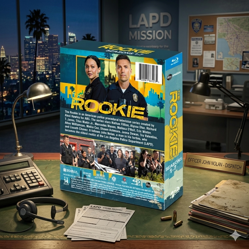 The Rookie Complete Series Blu-ray Box Set – Seasons 1-7 - 7 Disc Collection - Police Drama TV Show - Nathan Fillion