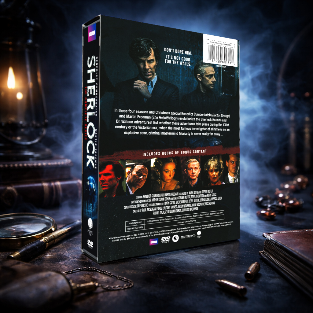 Sherlock - Complete Series (Seasons 1-4, 9 Discs) DVD Box Set - BBC Crime Mystery Collection