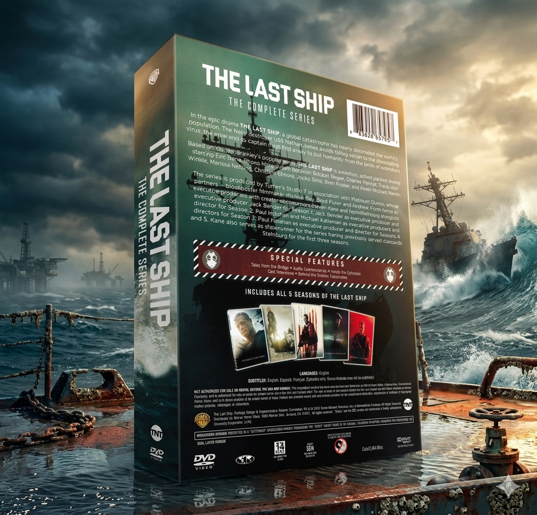 The Last Ship Complete Series DVD, Seasons 1-5 Box Set, 15 Disc Military Action TV, Sci Fi Survival Series, Warner Bros