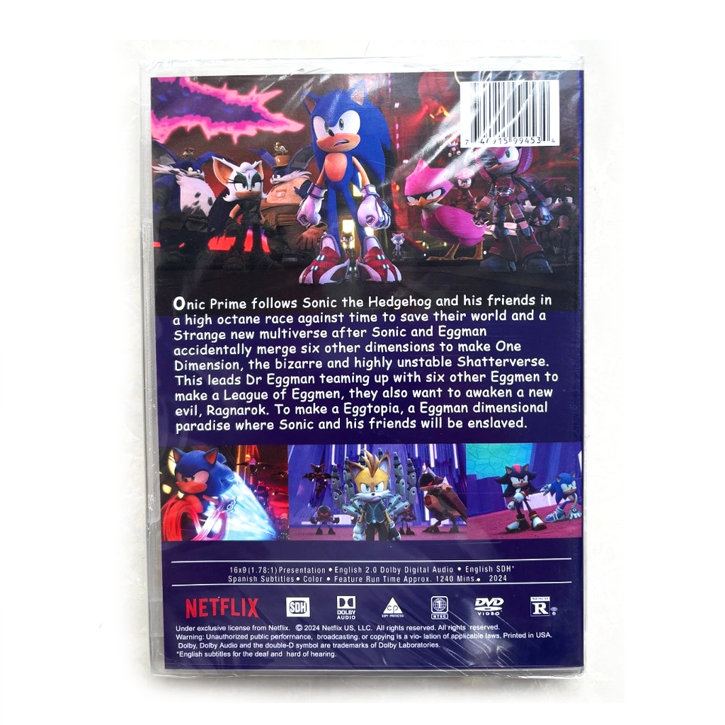 Sonic Prime Complete Series - Seasons 1-3 (DVD, 6-Disc Box Set)