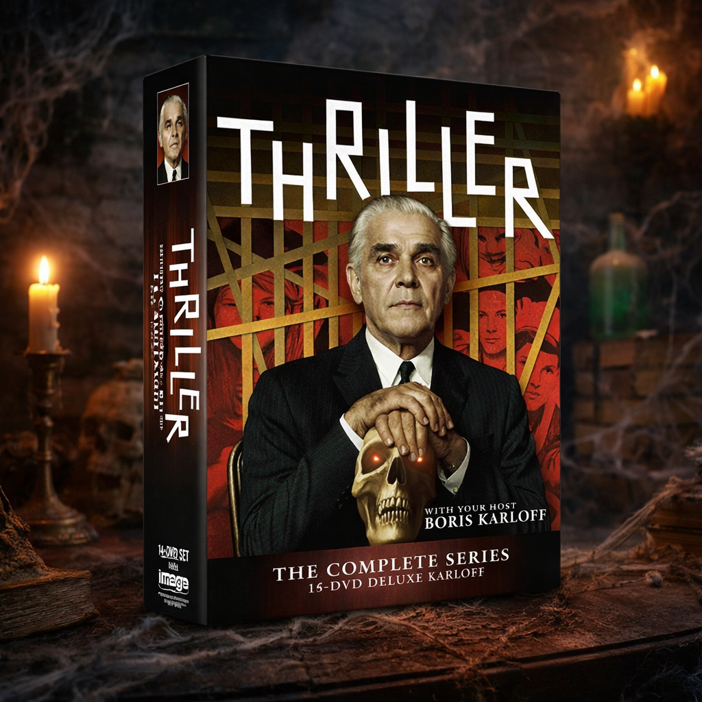 Vintage Thriller TV Series Complete Collection – 14 DVD Box Set | Classic Horror & Suspense | Boris Karloff | Retro TV Gift
