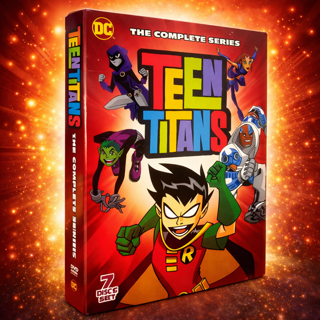 Teen Titans Complete Series DVD, 7 Disc Box Set, Full Animated TV Series, Teen Titans DVD Collection, Superhero Cartoon Gift