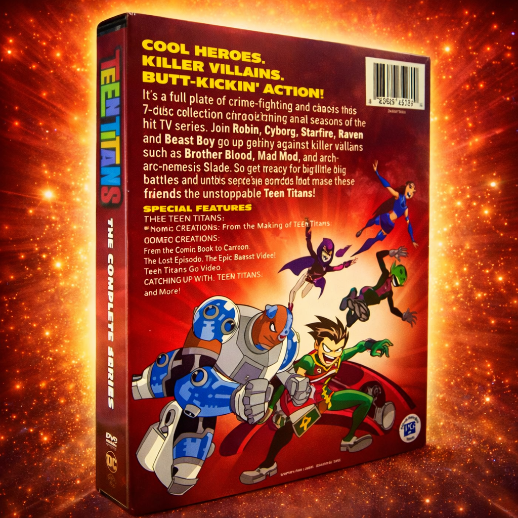 Teen Titans Complete Series DVD, 7 Disc Box Set, Full Animated TV Series, Teen Titans DVD Collection, Superhero Cartoon Gift