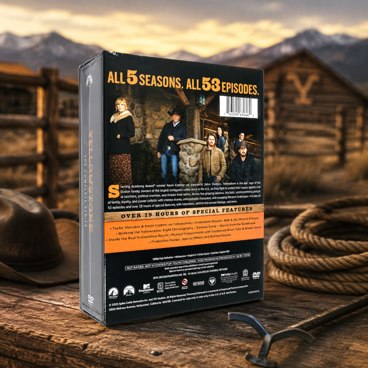 Yellowstone Complete Series Seasons 1–5 DVD Box Set - 24 Disc Collection - Western Drama TV Series