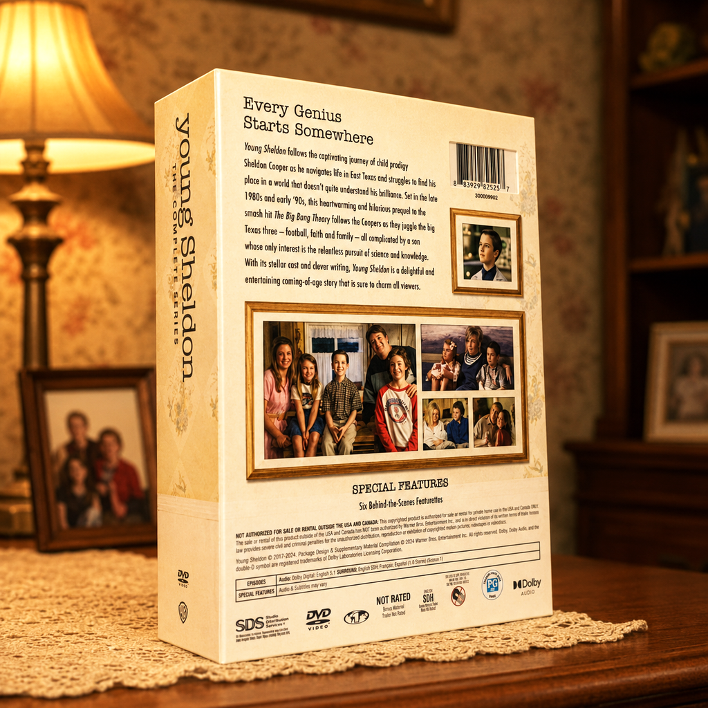 Young Sheldon Complete Series Seasons 1 - 7 DVD Box Set (14 Disc Collection) Sitcom Collector Edition